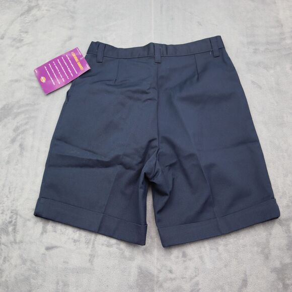 Dickies Shorts Boys 10 Blue Chino Mid Rise Hook Eye Zip Pocket Pleated - Picture 9 of 16